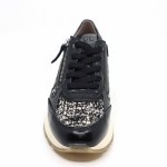 DL Sport sneaker zwart leder/textiel 6342